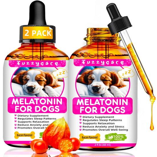 2 Pack Melatonin for Dogs Anxiety Relief Dog Melatonin Quiet Moments Calming Aid for Dogs Melatonin for Dogs and Cats Dog Sleep aid Promote Relaxation & Deep Sleep and Overall Well-Being